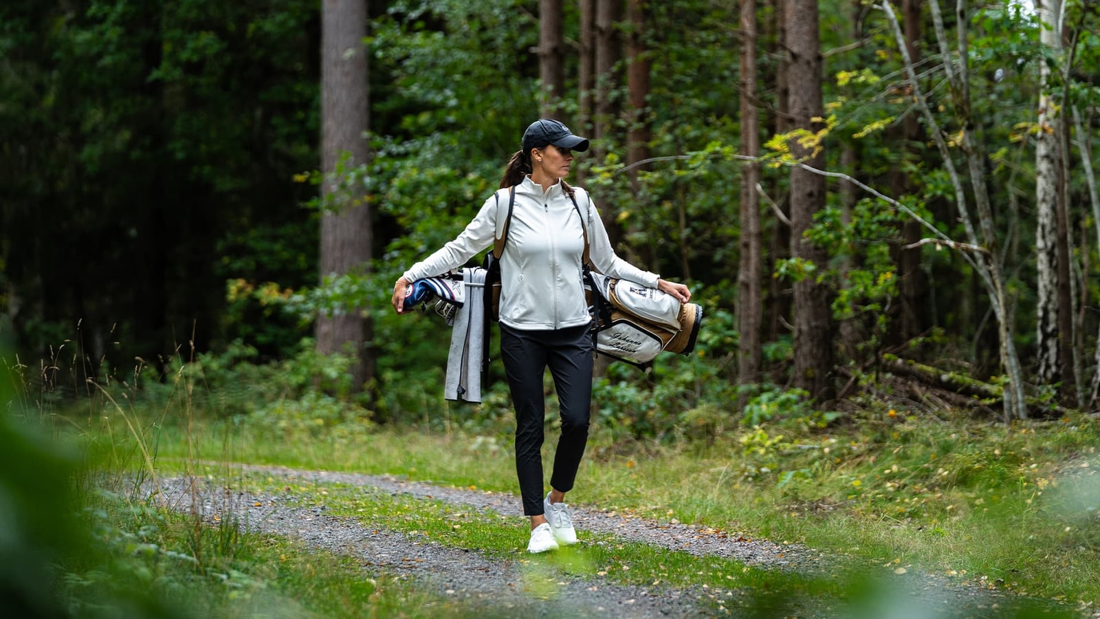 Johanna på golfbanan
